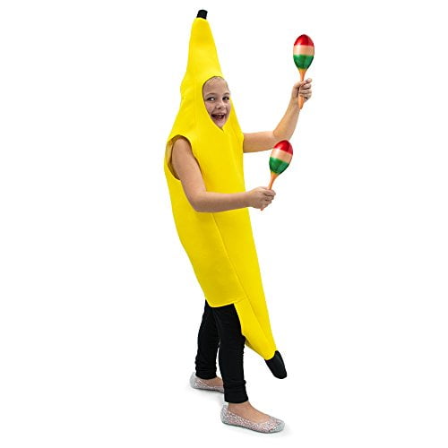 Banana Costume for Adult and Kids Lightweight Banana Suit for Halloween Cosplay