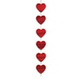 thumbnail image 3 of 1 Pack Red Heart Garland 6.6 Ft, Vertical Hanging Streamer with 2.75" Glitter & Foil Hearts, Romantic Valentines Day Decoration for Doorway Window, DIY Wreath Accessory, Single String Banner, 3 of 7