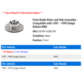 thumbnail image 2 of Front Brake Rotor and Hub Assembly - Compatible with 1987 - 1990 Dodge Dakota RWD 1988 1989, 2 of 2
