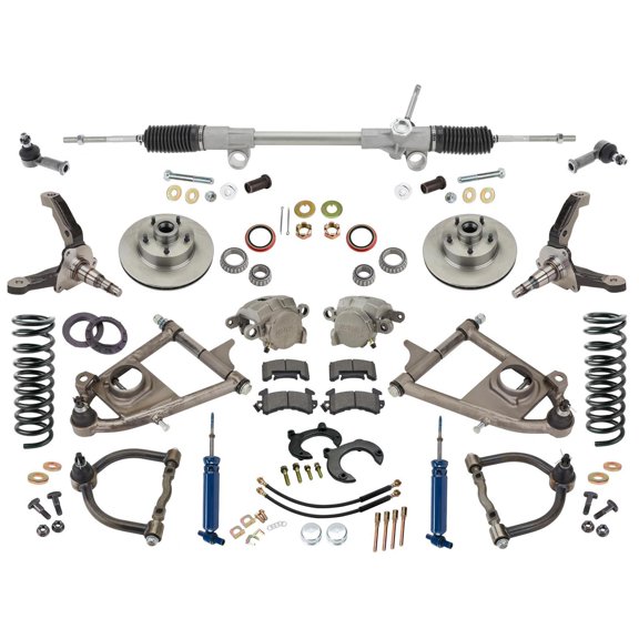 Mustang II IFS Hub-to-Hub Independent Front End Suspension Kit, Tubular Control Arms, Stock Spring/Spindle, Manual Rack, 5 x 4-1/2" Bolt Pattern