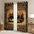 thumbnail image 2 of Erosebridal Brown Rustic Farmhouse Black Out Curtains, Deer Wildlife Curtains Pack of 2 (42x63 Each), 2 of 6