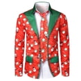 thumbnail image 3 of Camisas navideñas para hombre, camisas de manga larga con botones para fiesta de Papá Noel, camisas de calle para exteriores, camisa elástica de invierno con cuello vuelto, 3 of 5