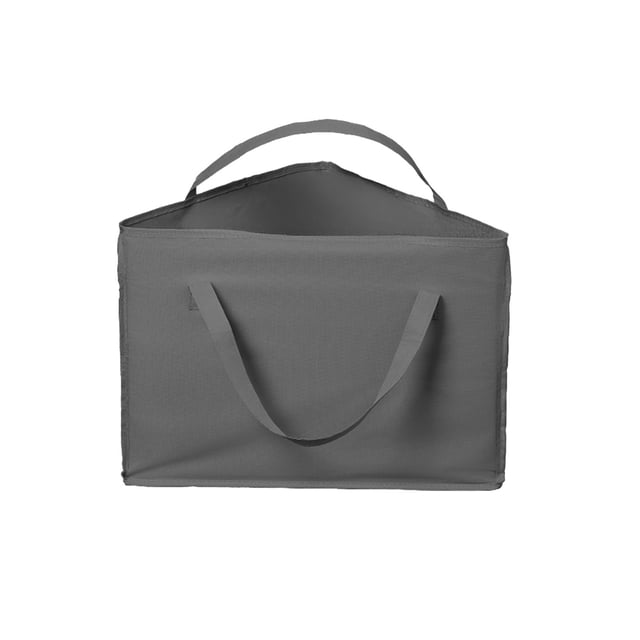 Eoozwa Rigid Hanger Organizer with Portable Handle, Foldable Fabric Storage Basket for Home Organization and Travel, Sturdy Structured Hanger Caddy with Built-in Support for Closet and Corner Storage