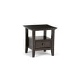 thumbnail image 6 of Solid Wood End Table, Square Traditional Accent Table with Drawer - 19" W x 19" D x 20" H - Hickory Brown, 6 of 8