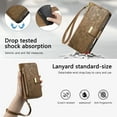 thumbnail image 4 of Decase Anti-Scratch PU Leather Wallet Case Compatible with Samsung Galaxy A26 5G,Shockproof Magnetic Buckle Hybrid Case Cover with Zipper Pocket Credit Card Slot Cash Slot Wrist Strap Lanyard,Brown, 4 of 12