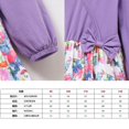 thumbnail image 3 of YEEDISON Children's Dress Autumn Winter Dress Cotton Flower Print Bubble Sleeve Bowknot Party Girl Dress for 0-18M, 3 of 4