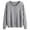 Grey, variant on French Knit Cardigan Round Neck Versatile Sweater Coat Womens Elegant Outerwear for Casual Daily Wear Grey M