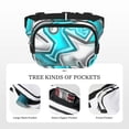 thumbnail image 3 of Lsque Geometry Dash Pattern Square Double Layer Waist Bag, Durable Twill Fabric Waist Pack with Adjustable Belt,Outdoor Hiking, Running, Travel Waist Bag, 3 of 6