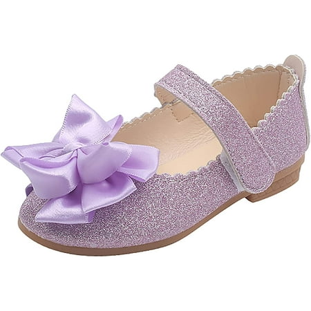 

QWZNDZGR Bridesmaids Shoes Glitter Ballet Flats Prewalker Newborn Sneaker Shoes Toddler Flower Girl Dress Shoes