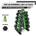 thumbnail image 2 of WF Athletic Supply 5-25Lb Rubber Coated Hex Dumbbell Set with A Frame Storage Rack Non-Slip Hex Shape for Muscle Toning, Strength Building & Weight Loss - Multiple Choices Available, 2 of 9
