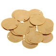 thumbnail image 2 of 20 piezas Cobre Gseado Moneda en Gota de oreja Estampado Fianza Colgantes Joyas Resultados Personalización Col - champán, 14MM Gloria Colgantes Cooper Blank Tag, 2 of 6