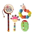 thumbnail image 3 of Juego de 4 instrumentos musicales de madera, juguetes musicales Montessori, juguetes, kits de de percusión Premium para fiesta de recién nacidos Estilo C, 3 of 9