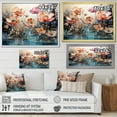 thumbnail image 4 of Designart "Harmonious Lotus Serenity" Lotus Floater Framed Wall Art Living Room, 4 of 5