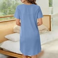 thumbnail image 2 of Lutiedan Nightgowns for Women Short Sleeve Crew Neck Short Nightshirt Summer Soft Cooling Pajamas Dress Casual Sleepwear, 2 of 7