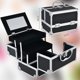 thumbnail image 2 of Neceser Maquillaje, 3 Nivele con Espejo Estuche de Maquillaje, Maletin para Maquillaje Multifunción, Caja de Maquillaje Profesional, Cosmetiquera para Maquillaje de Viaje Guarda (Negro), 2 of 4