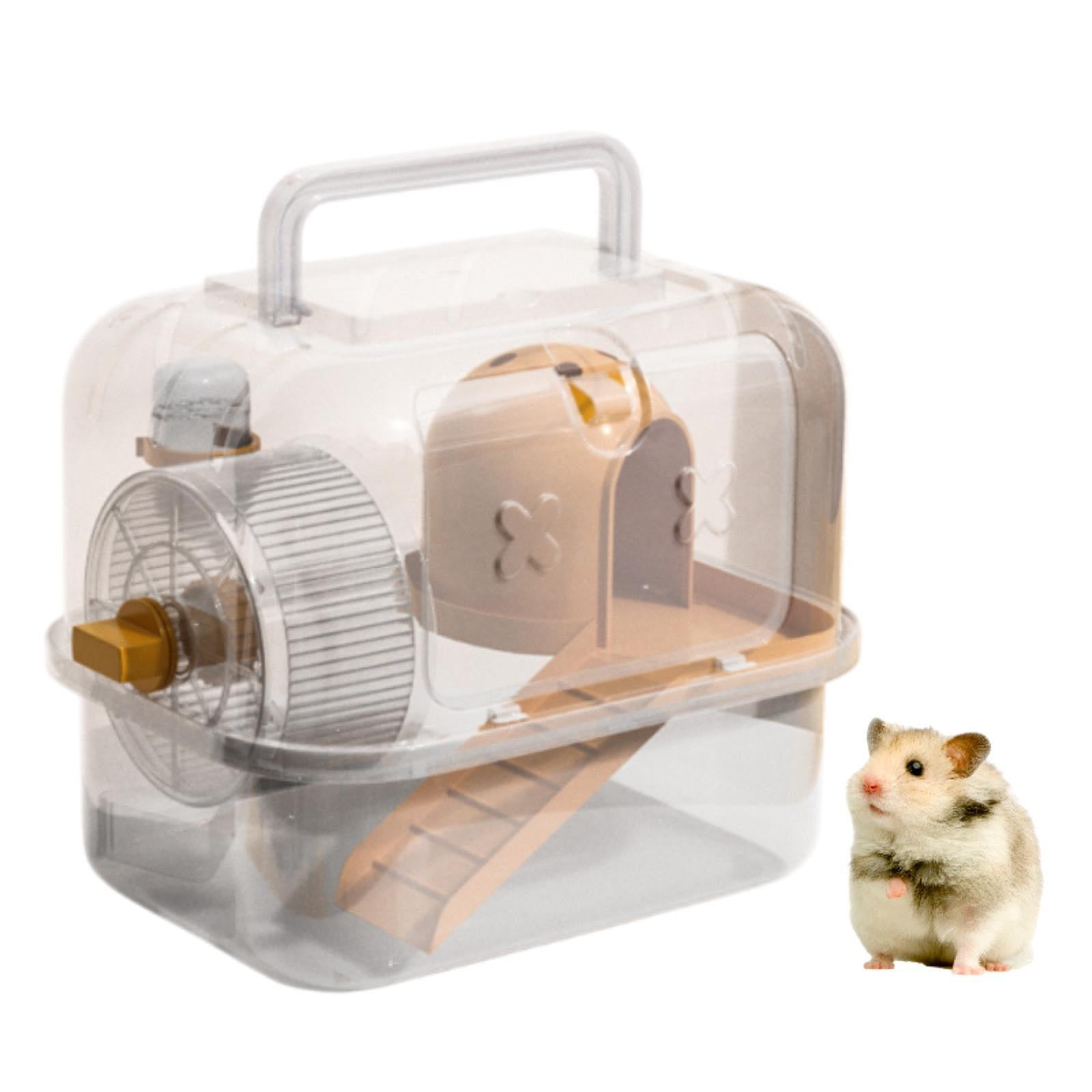 Bothyi Guinea Pig Travel Hamster Carrier Cage for Gerbil Sugar Glider Dwarf Hamster A orange