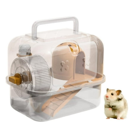 menolana Guinea Pig Travel Hamster Carrier Cage for Gerbil Sugar Glider Dwarf Hamster A orange