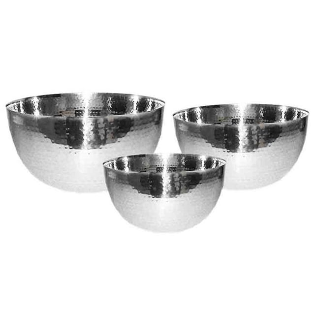 Starcrafts 92297 Ensemble de Bols Martelés en Acier Inoxydable, 3 Pcs