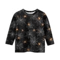 thumbnail image 5 of Abcomgle Halloween Shirts for Girls Size 14-16 Spooky Bat Spider Graphic T-Shirts for Kid Girls Crewneck 3/4 Sleeve Shirts for Kids Fall Funny Holiday Blouses for Girls,9-10 Years, 5 of 5