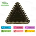 thumbnail image 2 of [30 Pack] Black Triangular Plastic Serving Tray with Clear Dome Lid 16x16x4 - Triangle Black Catering Tray Serving Platter Stackable - Dessert Carrier Great for Catering, Restaurants, Delivery, To Go, 2 of 8