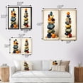 thumbnail image 4 of Designart "Finding Balance Cairn Sculpture Creation II" Spiritual Stone Framed Wall Art Set Of 2 - Traditional Black Framed Canvas Set For Living Room Decor, 4 of 6