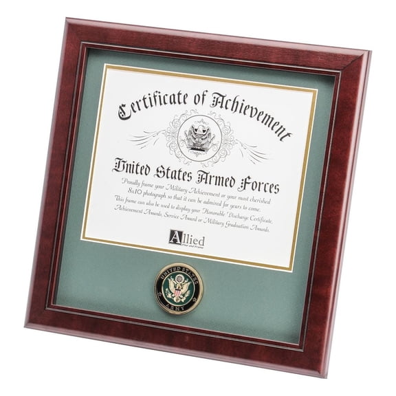 Allied Frame US Army Certificate of Achievement Picture Frame with Medallion