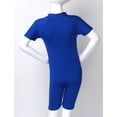 thumbnail image 7 of inlzdz Boys Girls One Piece Rash Guard Swimsuits Short Sleeve Zipper Front Bathing Suit Shorty Wetsuit Blue 16, 7 of 7