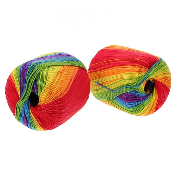 AUQ Cotton Crochet Thread Set Variegated Rainbow Thread for DIY Projects Embroidery Variegated Yarn for Crocheting