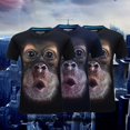 thumbnail image 5 of Mode Hommes Européen Américain T-Shirts à Manches Courtes Imprimé 3D Gorilla Style Hip Hop Usage Quotidien Col Rond, 5 of 5