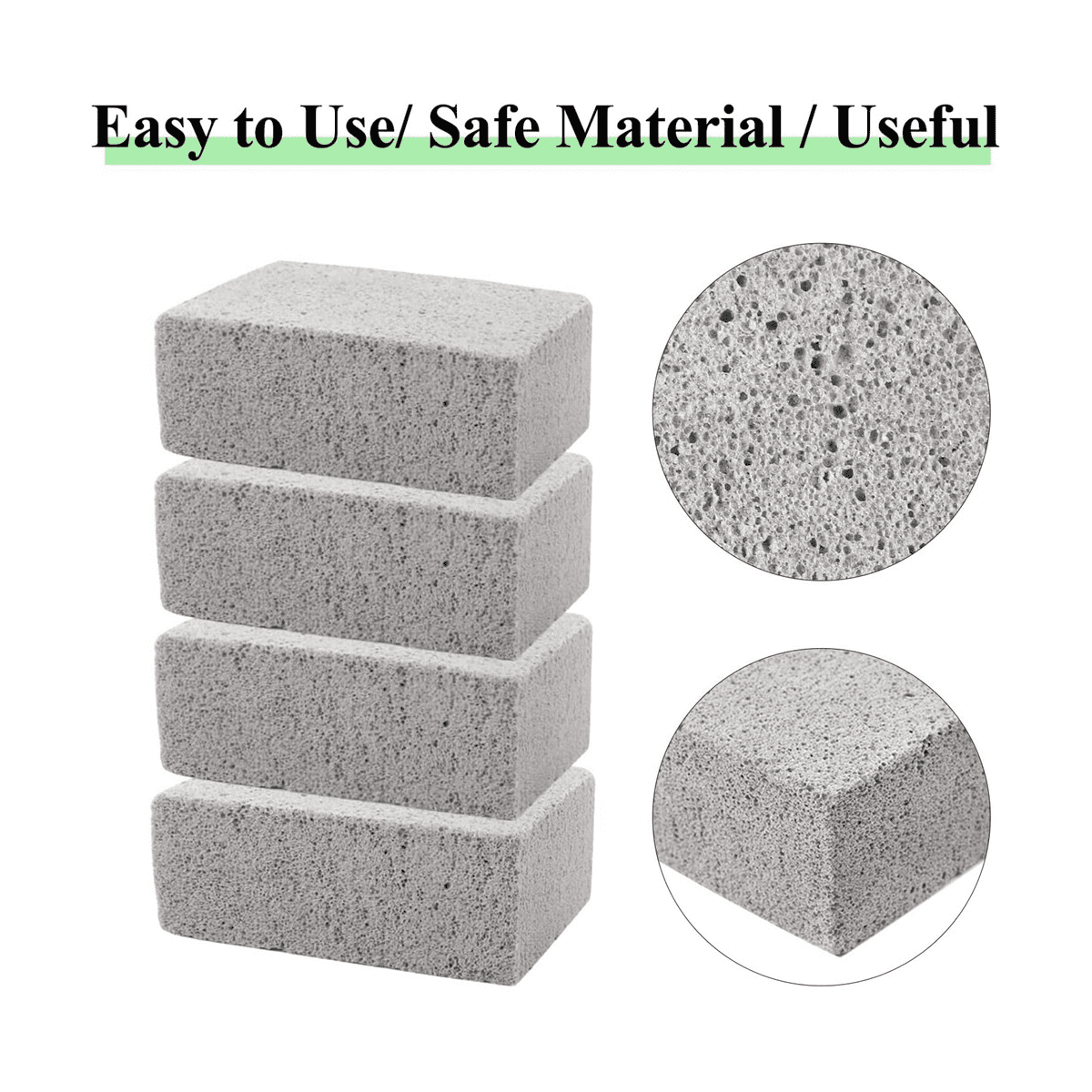12PCS BBQ Grill Cleaning Brush Brick Block Barbecue Cleaning Stone Pumice Brick for Barbecue Rack Cleaner BBQ Tools
