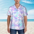 thumbnail image 6 of Picia Rainbow Scales Gentle Cotton Regular Fit Short Sleeve Casual Hawaiian Shirt for Men-Large, 6 of 9