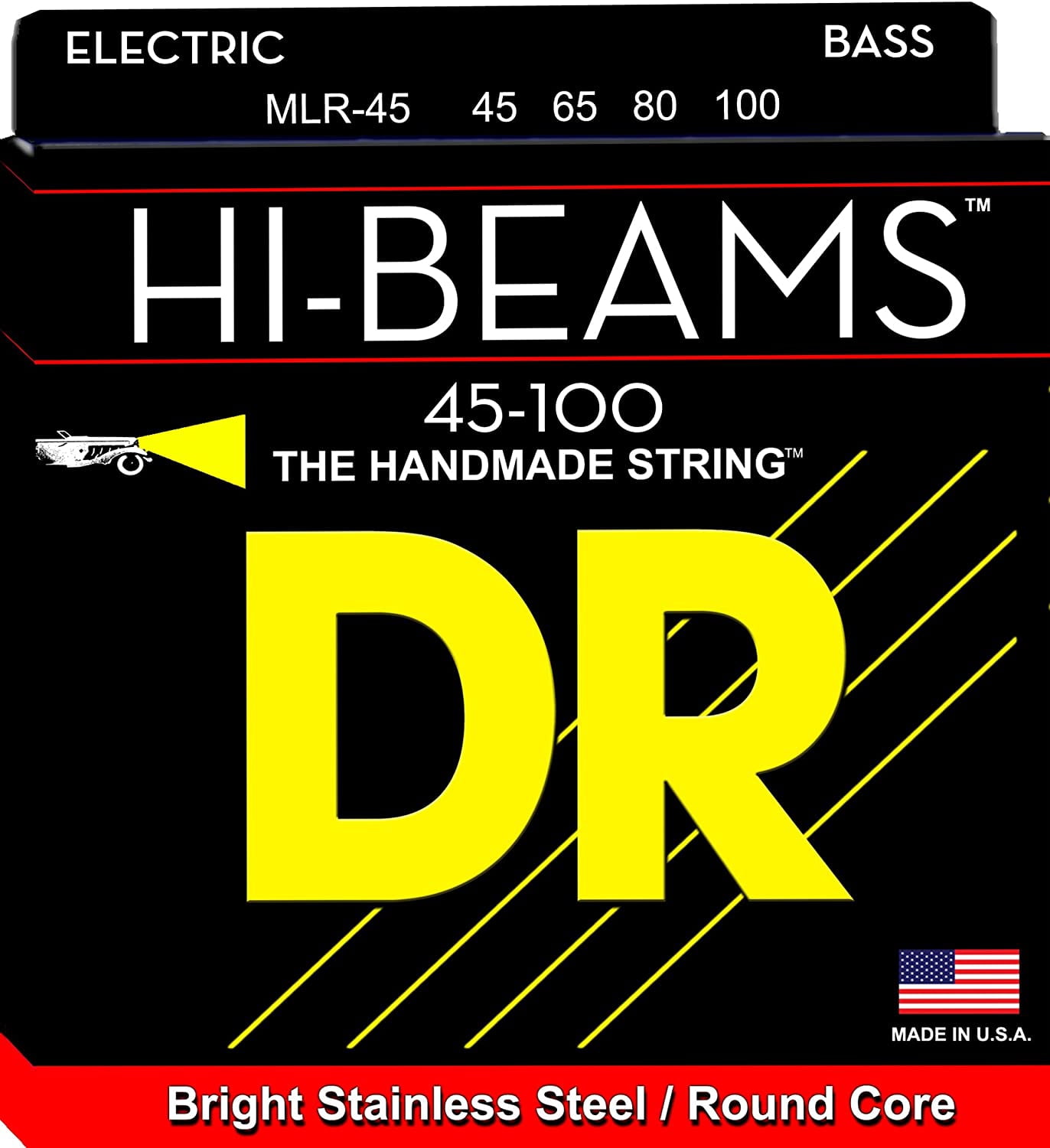 DR Strings MLR45 Hi-Beam Medium Lite Electric Bass 4 String Set (45-100)