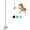 White, variant on Puppy Bell Doorbell, Dog Bell for Potty Training, Attach to doorknob or Anywhere Near the Door, Length and Height Adjustable (Blue)