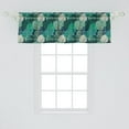 thumbnail image 2 of Ambesonne Forest Valance Pack of 2, Woodland Trees Nature Art, 54"X18", Dark Teal Cream Brown, 2 of 4