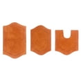 thumbnail image 2 of Home Weavers Waterford Collection 100% Cotton Non-Slip Bathroom Rug Set Machine Washable Bathroom Rug-17"x24", Bath Rug- 21"x34", U Shaped Contour- 20"x20", Terracotta Color 3 Piece Bath Rug set, 2 of 8