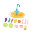 thumbnail image 2 of Juguetes de fregadero de cocina con accesorios de agua corriente, de ciclo del agua, regalos de cumpleaños, juguetes de simulación para niños, Amarillo, 2 of 9