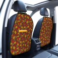 thumbnail image 3 of Easygdp Fall Leaves Car Kick Mat Seat Cover 2 Pcs Anti-Kick Pockets Storage Mat Back Seat Cover Car Seat Protector, 3 of 8