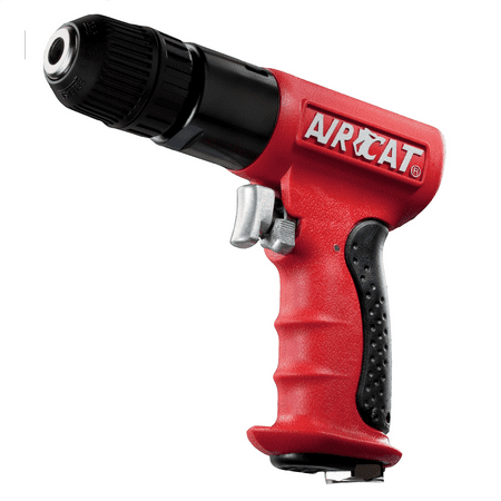 AIRCAT Pneumatic Tools 4338 .6 HP 3/8-Inch Composite Reversible Drill with Jacobs Chuck 1,800 RPM