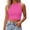 Hot Pink, variant on Rhuody Women'S Tank Tops Sleeveless Racer Back Neck Crop Tops Solid Color Sport Shirts Trend Clothes 5Xl Hot Pink