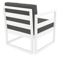 thumbnail image 5 of Mykonos Patio Club Chair in White Finish with Acrylic Fabric Charcoal Cushions, 5 of 10