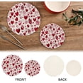 thumbnail image 4 of Coolnut Red Dog Paws Round Woven Potholders Set Trivets for Hot Dishe Heat Resistant Non-Slip Trivets for Cooking and Baking Kitchen Home Decor, 4 of 7