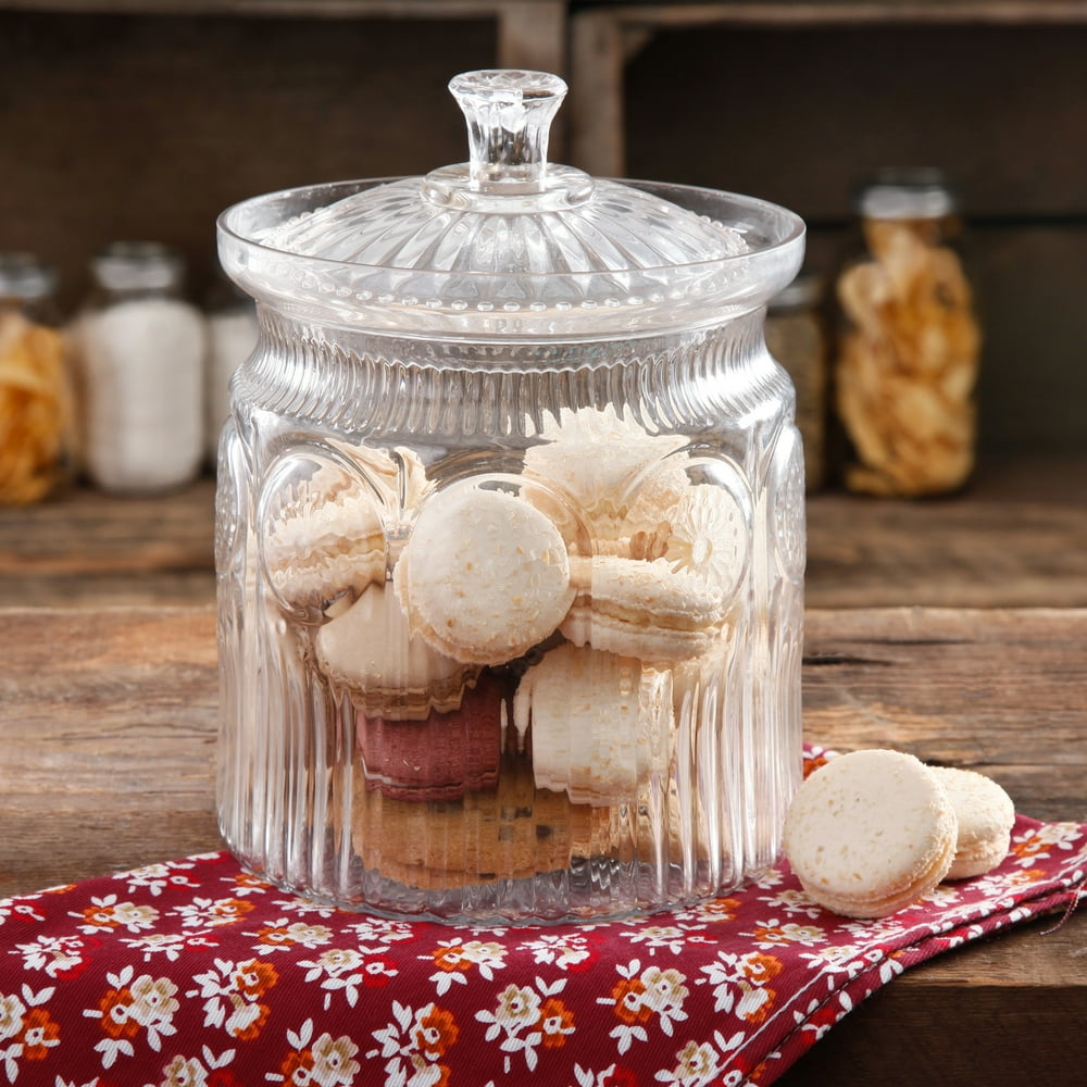 The Pioneer Woman Adeline Glass Cookie Jar, Clear