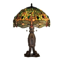 28527 Meyda 24.5"H Tiffany Hanginghead Dragonfly Table Lamp