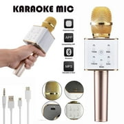 Wireless Karaoke Microphone with Speakers, 3 in 1 Portable Karaoke Machine KTV for iPhone Android Smartphone Or PC, Party or Kids Birthday Gift(Gold)