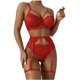 thumbnail image 1 of Conjunto de lencería con bordado de encaje de Bralette de color sólido sexy para mujer Fridja nalpqowj10428, 1 of 9