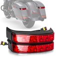 thumbnail image 1 of PSLER Boîtier de Sacoche Feu Arrière Frein Clignotant Lampe LED pour Rue Route Glide CVO Electra Glide Ultra Classique Ultra Limité CVO 2014-2022 (Noir Rouge), 1 of 4