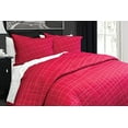 thumbnail image 1 of Alamode Home Quinn Courtepointe Rouge Format Grand Lit 90"x90 Pouces Couvre-Lit Couvre-Lit, 1 of 1