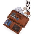 thumbnail image 3 of Wrangler Minimalist Wristlet Wallet with Phone Slot & RFID Protection & Smooth Zipper, Cow Brown, 3 of 7
