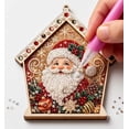 thumbnail image 4 of Clearance DIY Diamond Pearl Painting Wooden House, Christmas Pearl Diamond Art Kit for Adults, Christmas Ornament, Christmas Decoration for Tree Wall Home, Christmas Gift for Kiddo Adult (B), 4 of 6