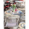 thumbnail image 6 of Outdoor Tablecloth with Umbrella Hole Zipper Shell Coastal Round Tablecloth 60" Waterproof Outside Table Cloth Blue Yellow Summer Beach Nautical Ocean Patio Table Cover Tablecloths for Picnic Party, 6 of 8